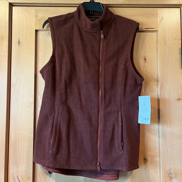 Athleta - Stroll Flece Moto Vest, Brown - Size: Medium - Picture 8 of 9